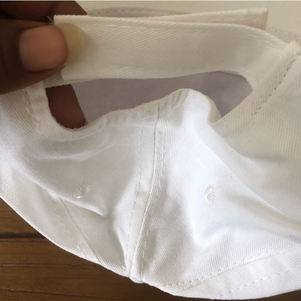 (4) Solid White Baseball Caps NWT - image 4